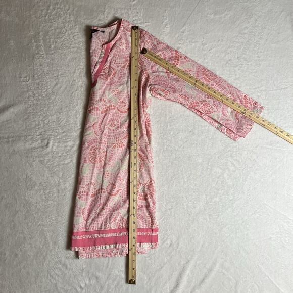 Vineyard Vines Women's Beach Cover Up Dress Size L Pink Resortcore Preppy Boho - Picture 7 of 8